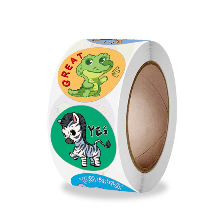 100-500pcs adesivi per bambini insegnante adesivi premio Design animale per gioco scolastico adesivo per allenamento per bambini premio regalo di elogi: QY1188-500pcs