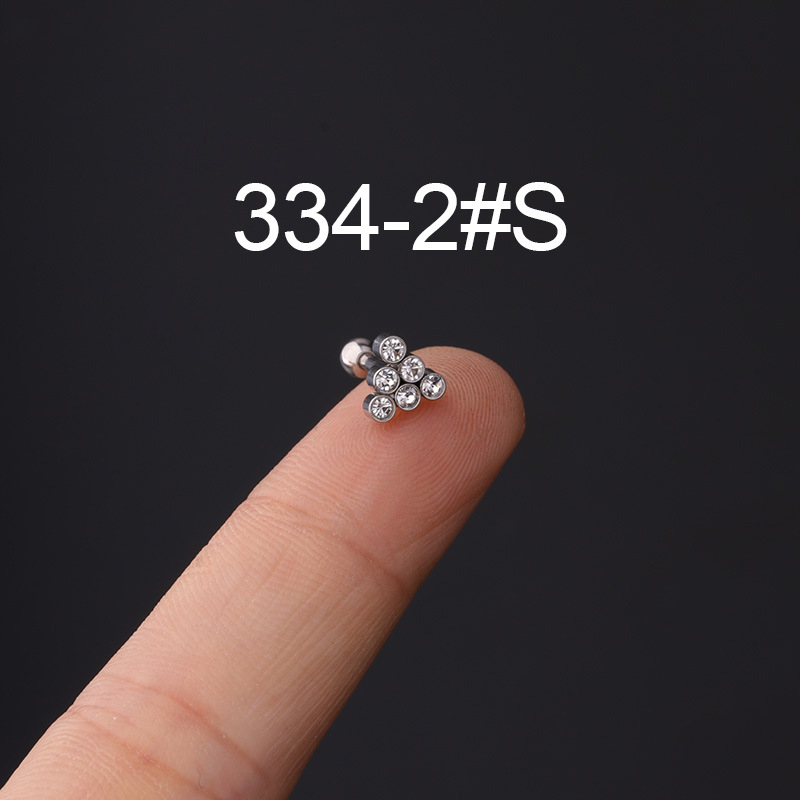 1Piece Korean Mini Size Piercing Stud Earrings for Women Trend Jewelry 16G Stainless Steel Earrings for Girls Ear Cuff: 1Piece Silver-2