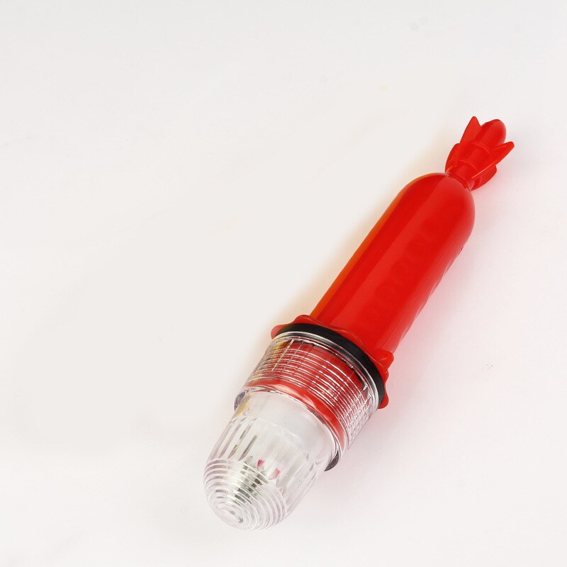 L# visdobber led licht rood wit oceaan zee nacht vissen attractie lokken licht hengel verticale boei dobber tackle