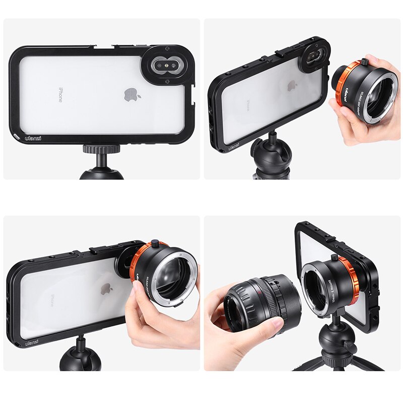 Ulanzi Canon Nikon DOF Lens Adapter for DOF Smartphone Full Frame Camera Lens Adapter for iPhone 11 E Mount Lens SLR DSLR Camera