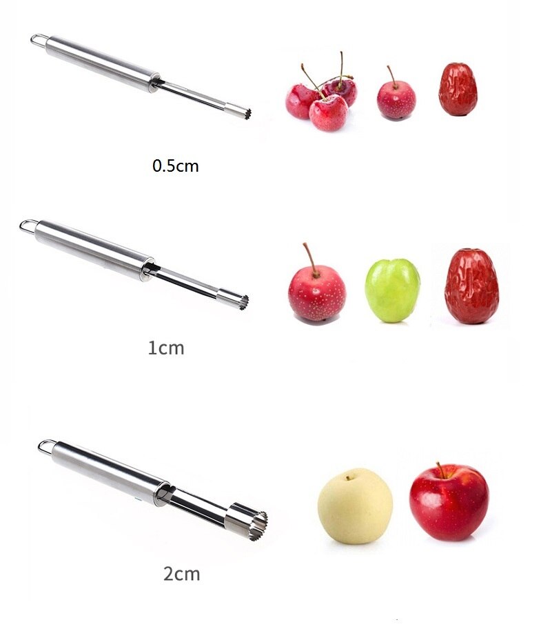 Peer Corer Fruit Corer 19.5*0.5Cm 20.5*1Cm 20.5*2Cm Rvs Fruit Core