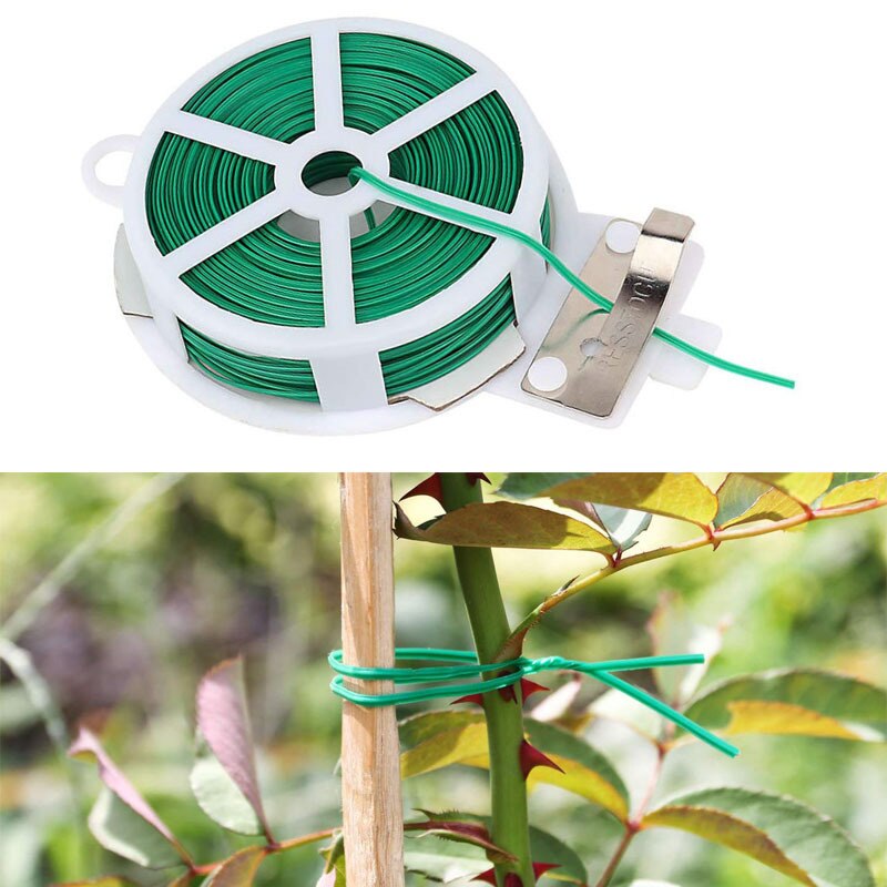 Garden Wire Twist Tie Cable Reel With Cutter Plant Gardening Flower Bush Garden Decoration Jardin Garden Tool