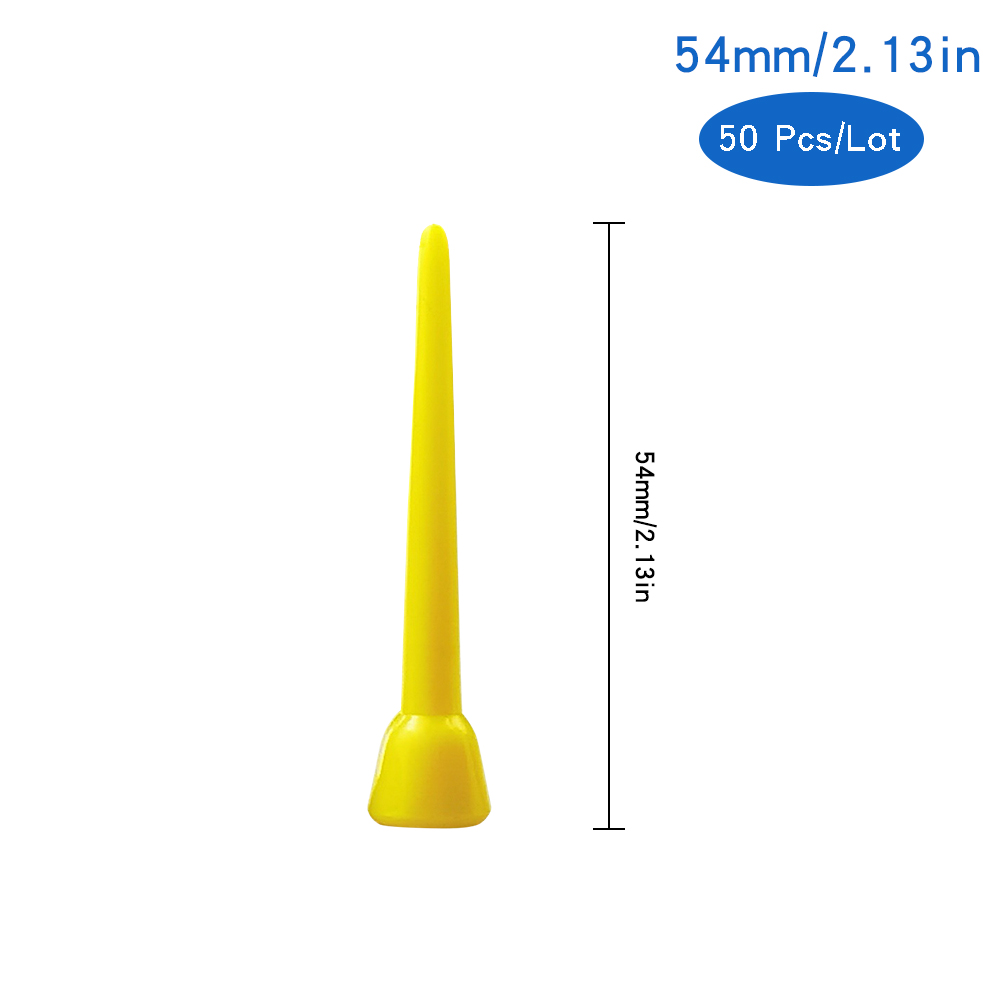 50 Stks/partij Golf Tees Plastic Hout Bamboe 4 Stijlen Golf Tee Kleurrijke Voor Over Sized Drivers, irons &amp; Hybriden. Langer Drives: 54mm Plastic tees