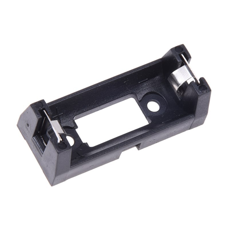 PCB Plug-in Type CR123A Lithium Battery Holder Socket Black 5 Pieces