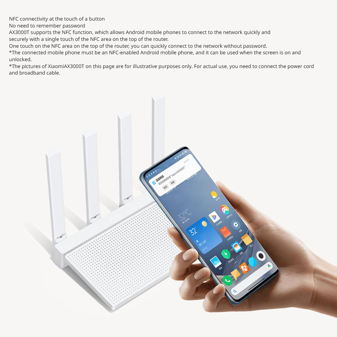 Xiaomi-enrutador AX3000T WiFi 6, tecnología de malla, 2,4 GHz, 5GHz, MiWiFi ROM, protección eficiente de penetración en la pared, repetidor