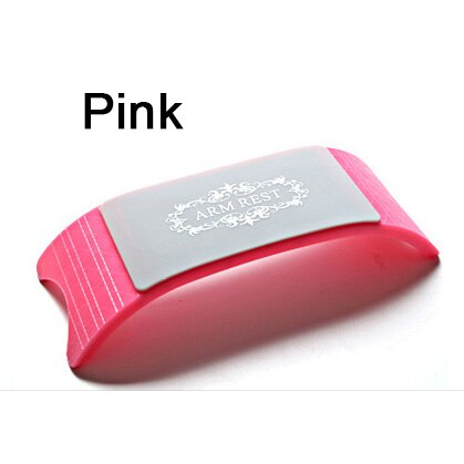 Stół robić malowania paznokci podłokietnik uchwyt silikonowy robić paznokci biurko podłokietnik z tworzywa sztucznego poduszka robić paznokci na rękę odpoczynku dla salon pielęgnacji paznokci kolorowe: różowy