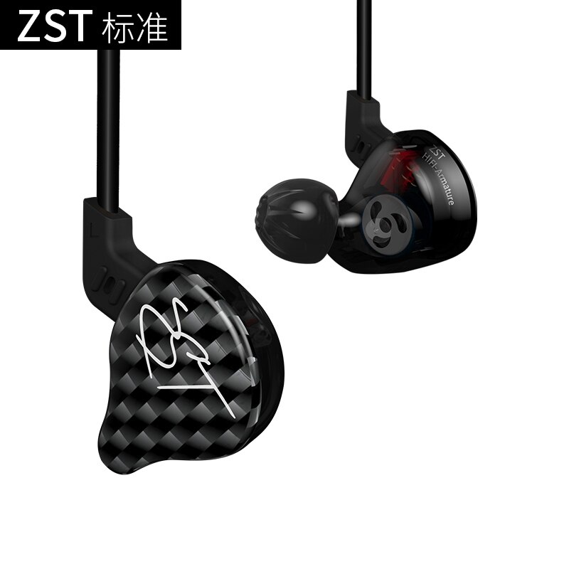 Kz Zst Dual Driver Oortelefoon Dynamische En Armatuur Afneembare Kabel Monitoren Geluidsisolerende Hifi Muziek Sport Oordopjes 1DD + 1BA