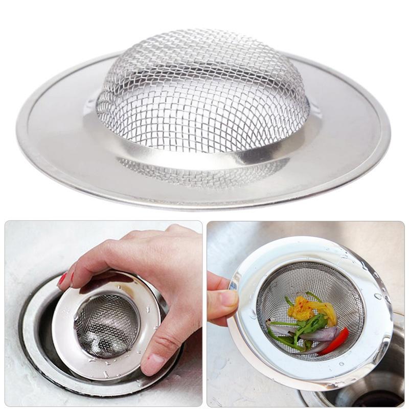 Colador de desagüe de acero inoxidable para cocina, desagües de lavabo, alambre de púas, tapón de filtro de alcantarillado, colador de cocina, herramienta de prevención de residuos