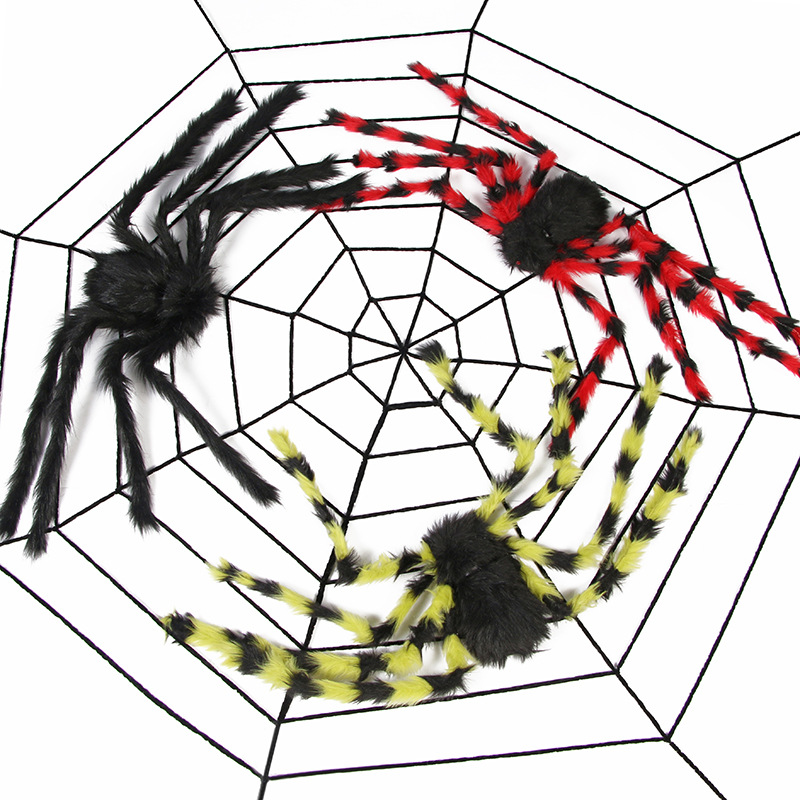 Halloween Spinnenweb Gigantische Spinnenwebdecoratie Zwart Wit Gigantische Rekbare Spinneweb Party Bar Spookhuis Huisdecoratie