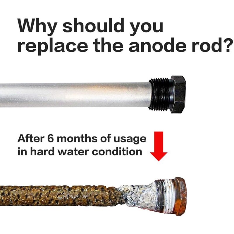 2 Pack Rv Heater Anode Rod Rv Water Tank Anode Rod for Suburban for Morflo - 9.25 &amp; 3/4 inch Thread