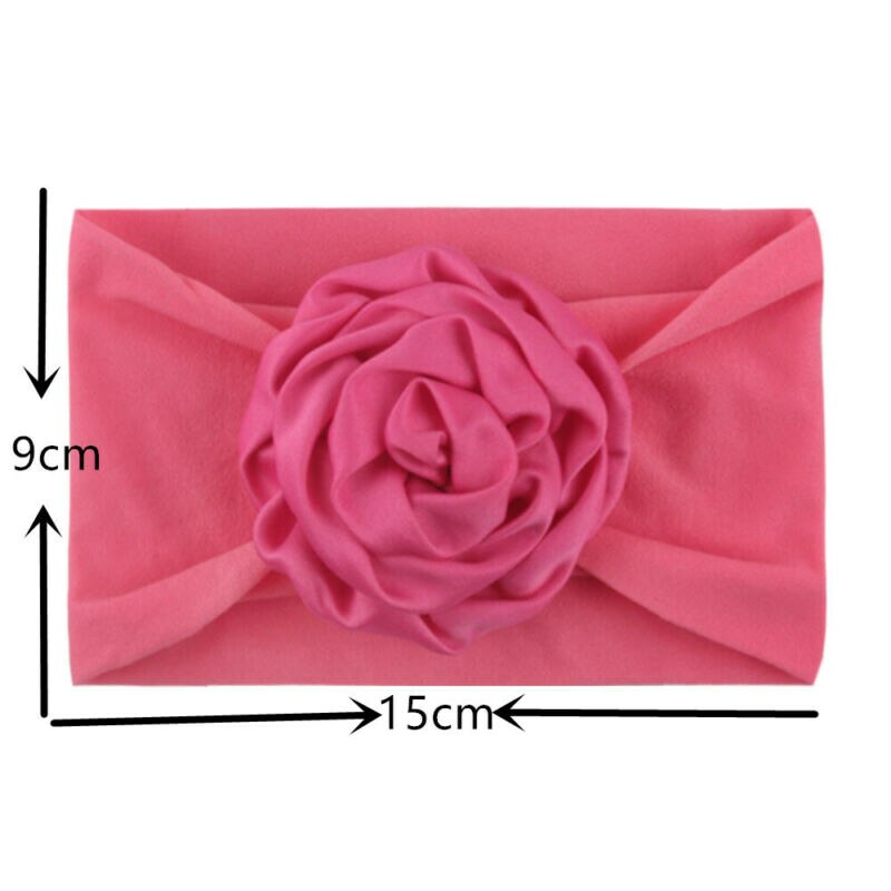 Baby Turban Hoofdband - Grote Bloem Strik - Bloemendessin - Katoen - Peuter Meisjes Accessoires