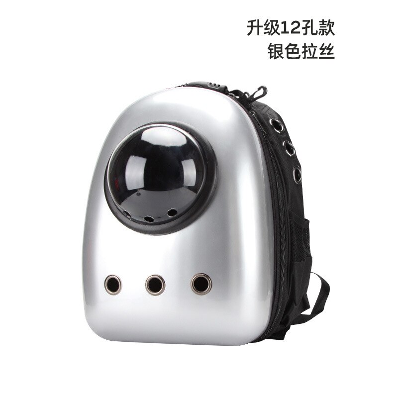 Cat Bag Pet Bag Cat Backpack Out Bag Transparent Space Capsule Suitcase Carrying Backpack Dog Bag Pet Backpack: Gray