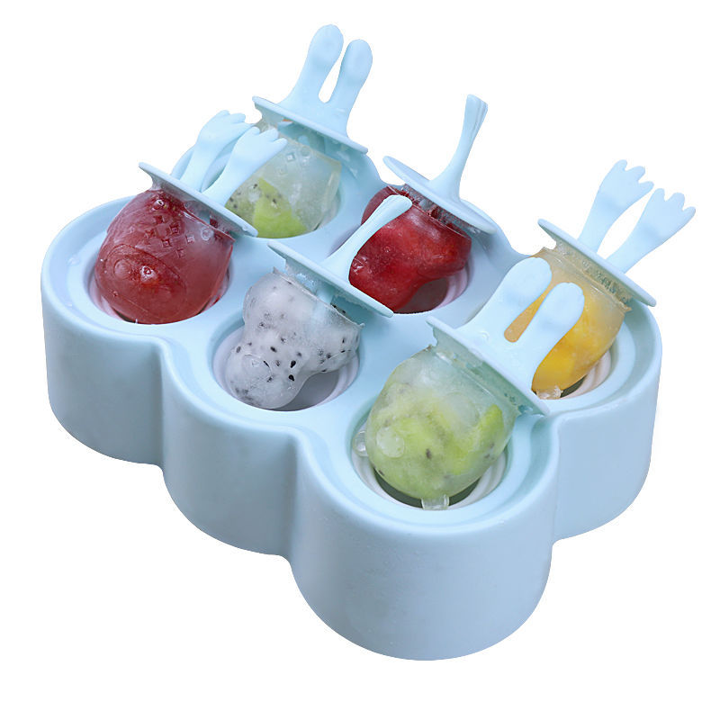 Bandeja de hielo de silicona para niños, molde para polos, Mini máquina de helado, molde para Polos caseros, Diy