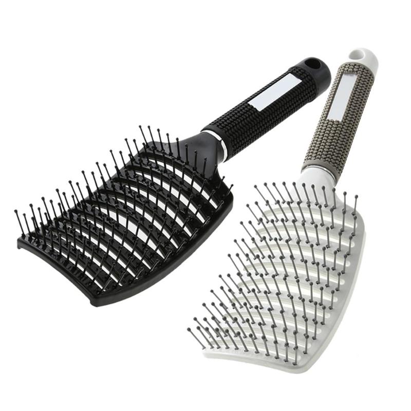 Haar Kopfhaut Massage Kamm Haarbürste Borsten Nylon Frauen Nass Lockige Detangle Haar Pinsel für Salon Friseur Styling Werkzeuge