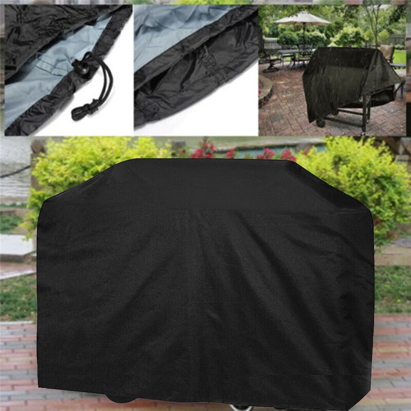 Waterproof BBQ Cover Anti-Dust Outdoor Heavy Duty Charbroil Grill Cover Rain Protective Barbecue Cover Black BBQ Cover