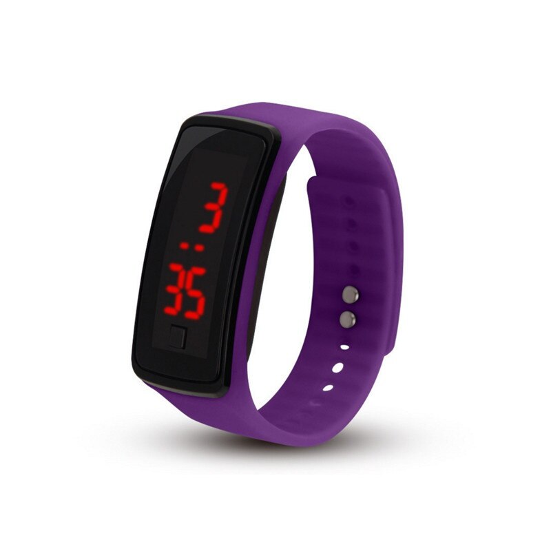 Reloj de pulsera deportivo informal para hombre y mujer, reloj de pulsera electrónico de silicona con Color caramelo para equipo de fitness infantil