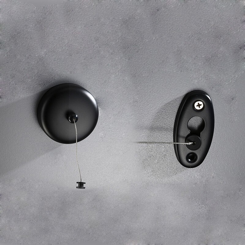 Black Retractable clothesline indoor Stainless Steel Round square Clothesline outdoor Clothes Dryer 2.8m clothesline rope