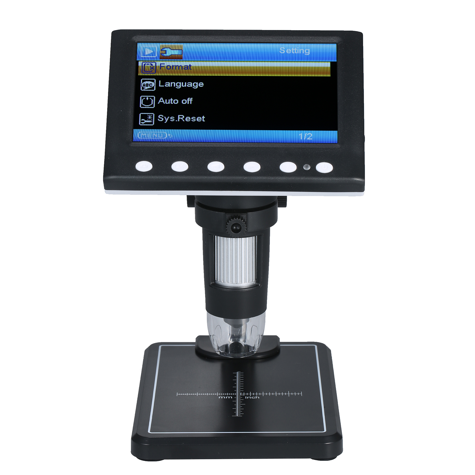 Digital Microscope 4.3-in 1000X Magnification LCD Microscope Portable Electronic Microscope Video Camera 8 Adjustable LED Light