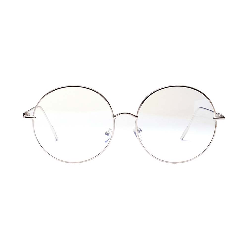 Women Metal Sunglass Eyewear Accessories Oversized Frames Round Frame Clear lens Women's Glasses Eyeglasses Femme: SR