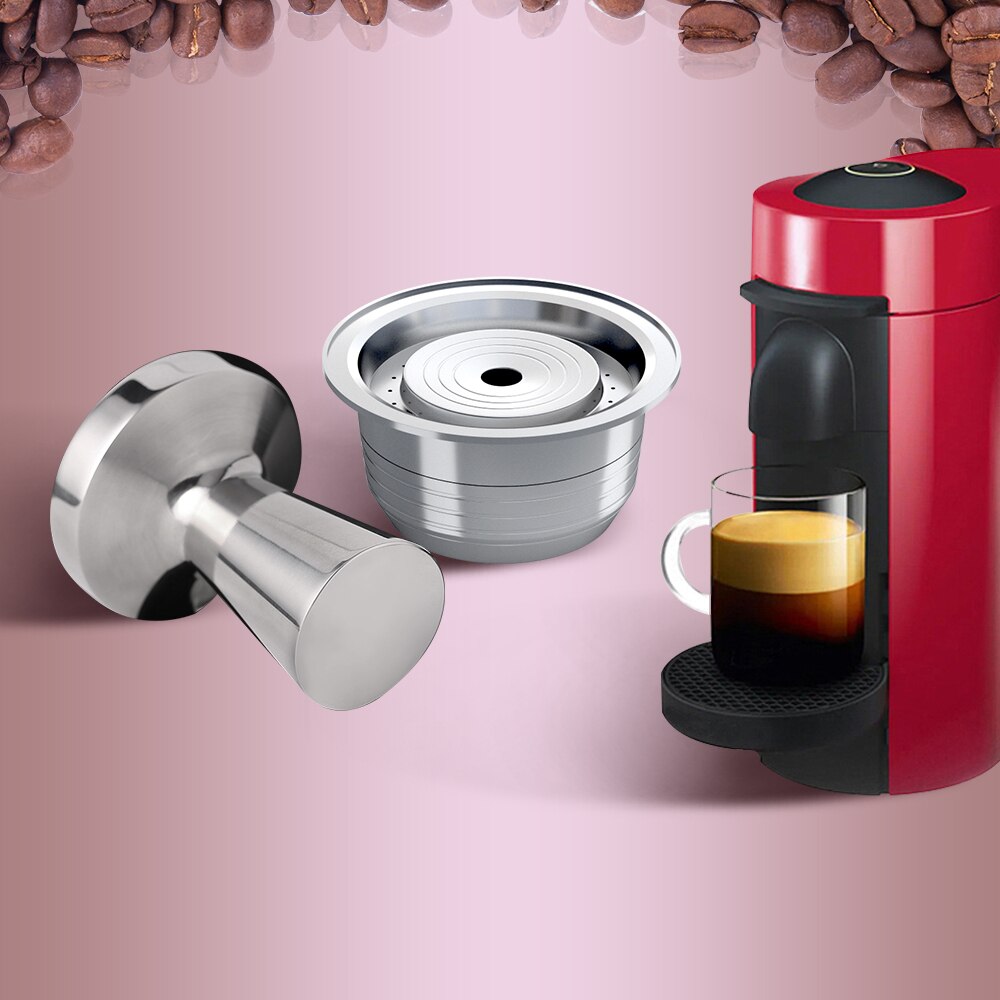 Teräksestä valmistetut uudelleenkäytettävät kahvikapselit, pieni kuppi nespressolle, vertuo-kahvikapselisuodatin, espresso, vertuoline vertuopluslinelle