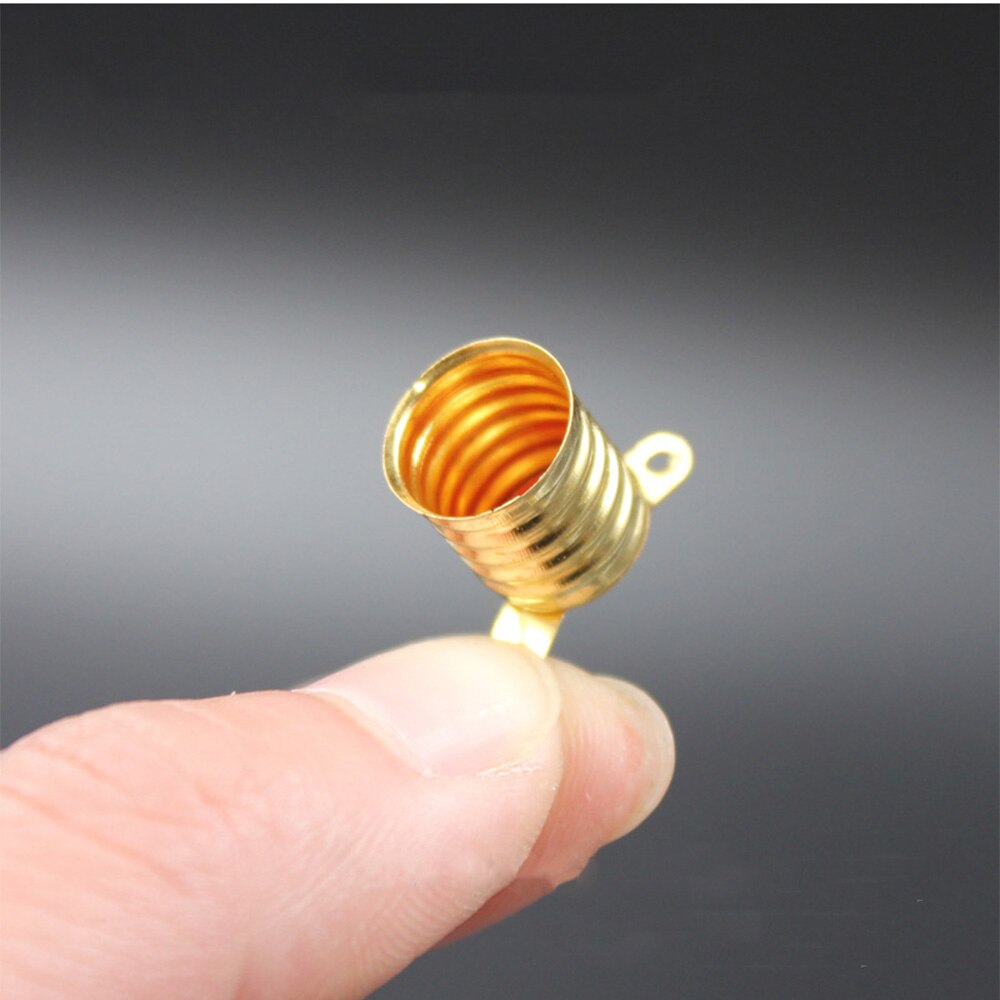HGhomeart 50pcs Mini E10 Lamp Socket Lighting Accessories Lamp Fitting Pure Copper Lampholder Holder E10 Holder for Light Bulbs