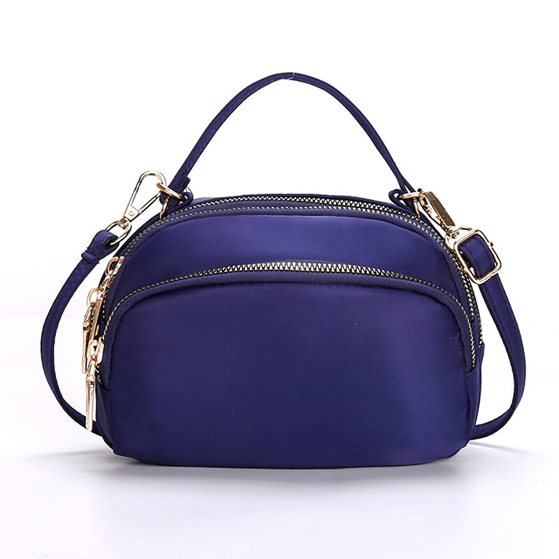 Luxus Frauen Nylon Schulter Taschen Bote Tasche Wasserdicht Mini lässig oben-griff Dame Handtasche Reise Tote frauen Crossbody tasche: Tiefe Blau