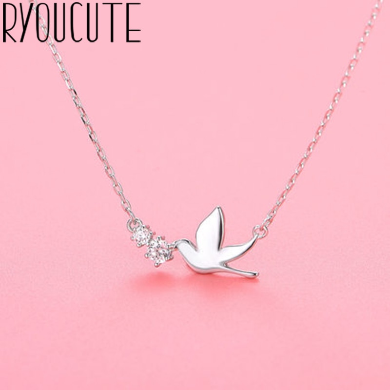 Mode Zilveren Kleur Swallow Vogel Kettingen Voor Vrouwen Verklaring Choker Ketting Bruiloft Sieraden Meisjes Party