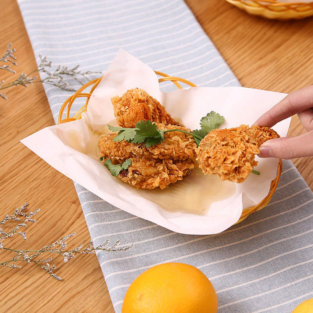 Tempura-papel absorbente de aceite para cocina, Hoja para escurrir alimentos fritos, a prueba de grasa, 50 hojas por bolsa: Default Title
