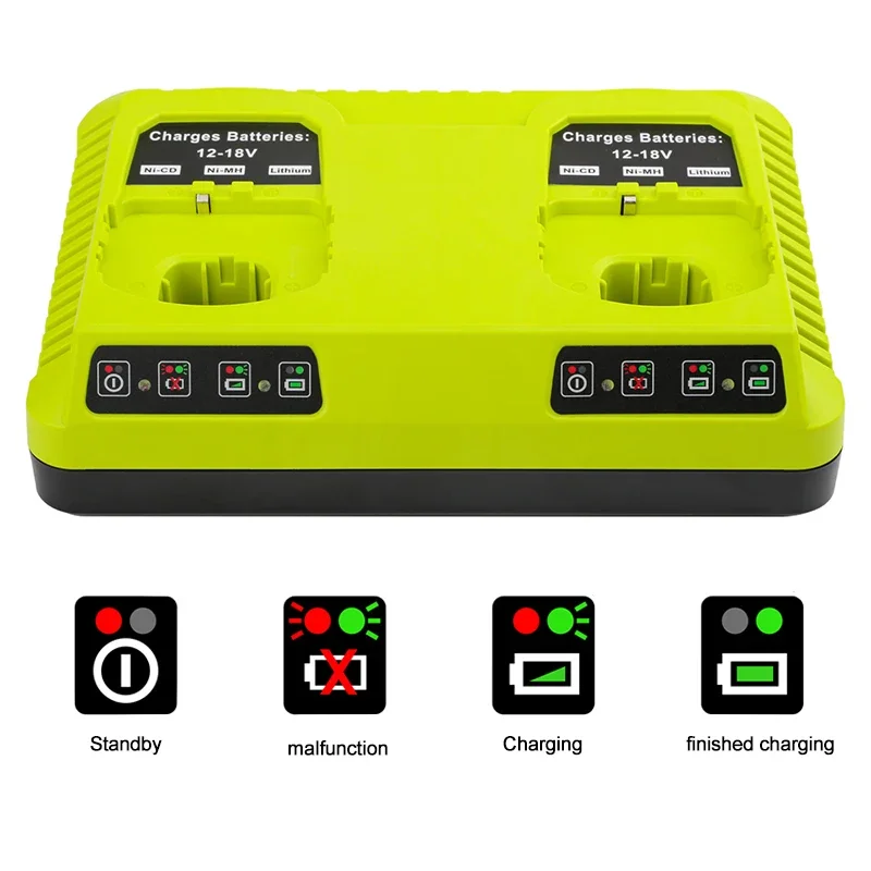Chargeur P117 pour batterie Ryobi 12V 14.4V 18V Eddie ion Ni-CD Ni-Mh P100 P102 P103 P105 Pknit P108 1400670 P118 Lithium ONE + Serise