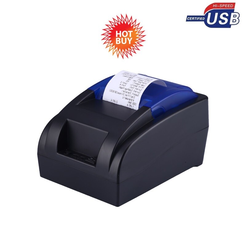 USB thermal printer with EU/US/UK plug 58mm paper roll pos printer machine for store, supermarket HS-58HU