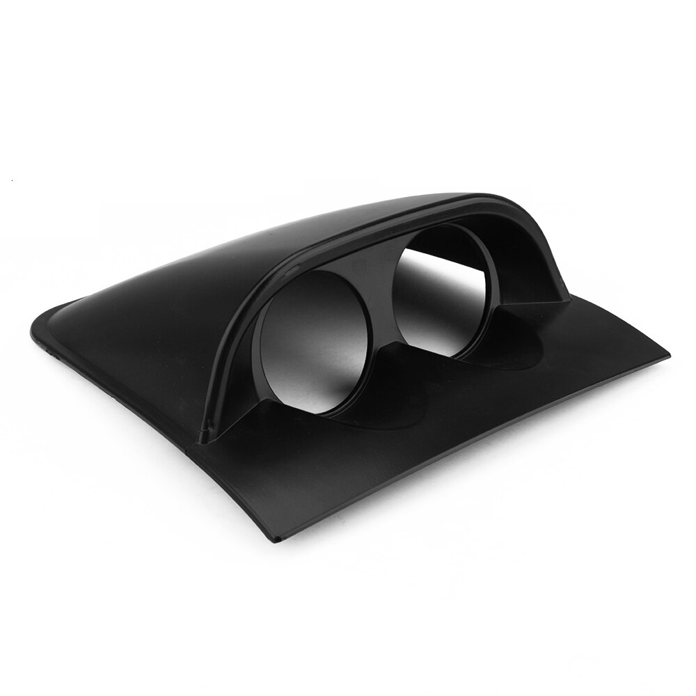 universell Dobbel trippel måler pod 2 tommer 52mm dashbord svart karbonfiber fargemåler pod montere holder: Dobbel måler svart