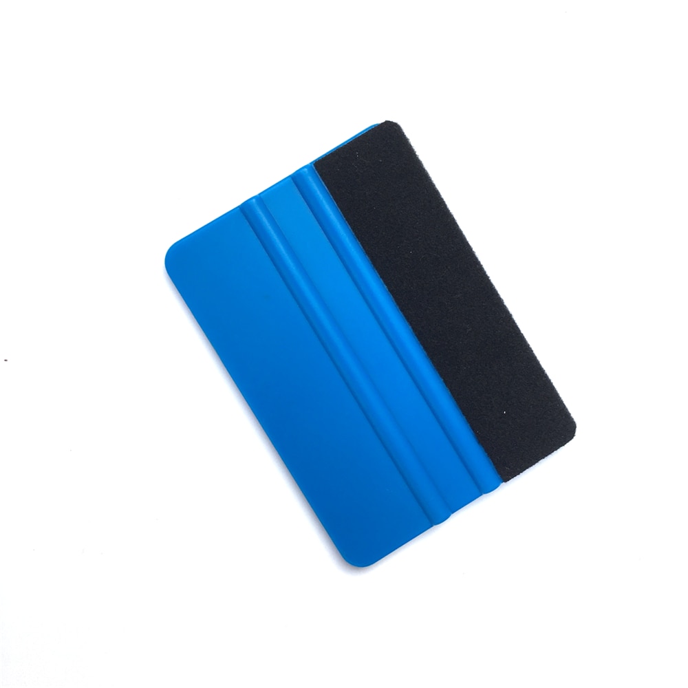 Espátula limpiacristales con fieltro de tela, envoltura de vinilo de fibra de carbono, herramienta de tinte de ventana, removedor de pegamento, herramienta de limpieza para uso doméstico o en coche