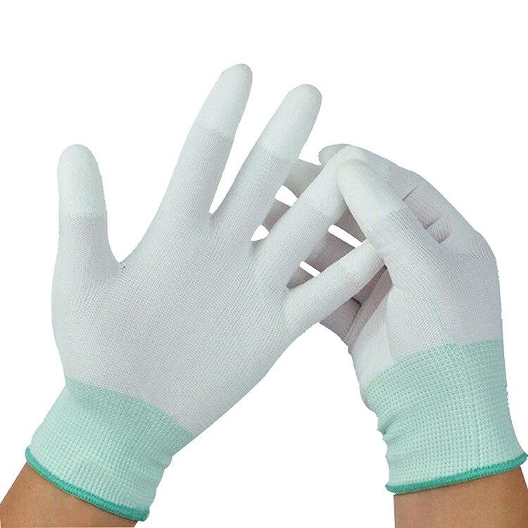 100 pairs Antistatische Handschoenen Anti Statische ESD Elektronische Werkhandschoenen pu gecoat vinger PC Antislip voor Vinger Bescherming
