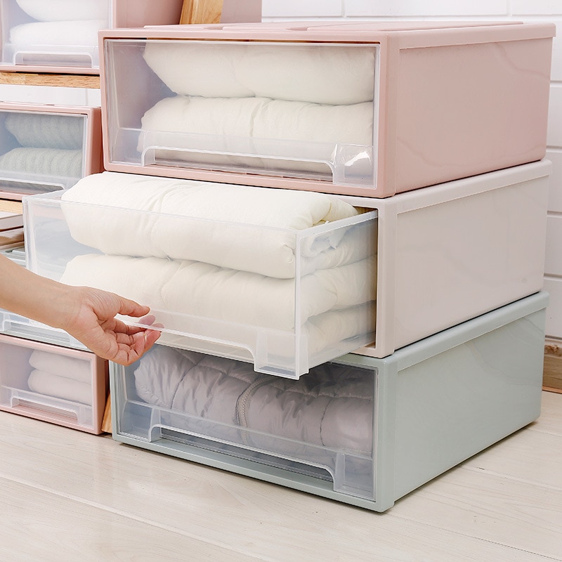 Grote kledingdoos, milieuvriendelijke, dikke plastic opbergdoos, multifunctionele lade, ondergoed, bh, sok, stropdas, make-up organizer
