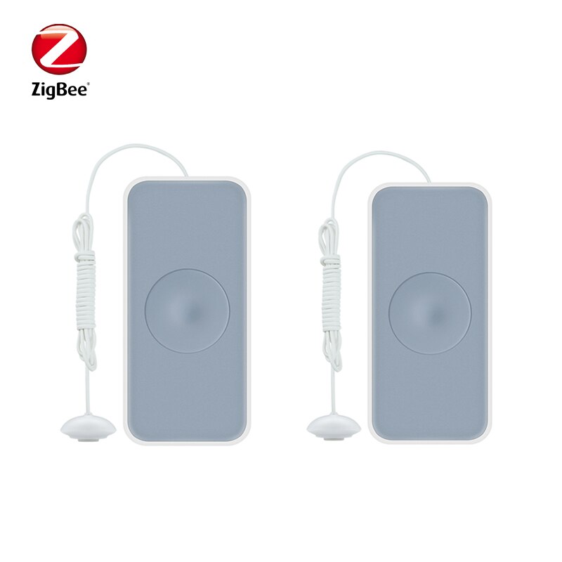 Zigbee Smart Water Leak Sensor Water Overflow Detector Smart Home Alam System Work with Home Assistant HASS Zigbee2mqtt Mqtt: 2pcs