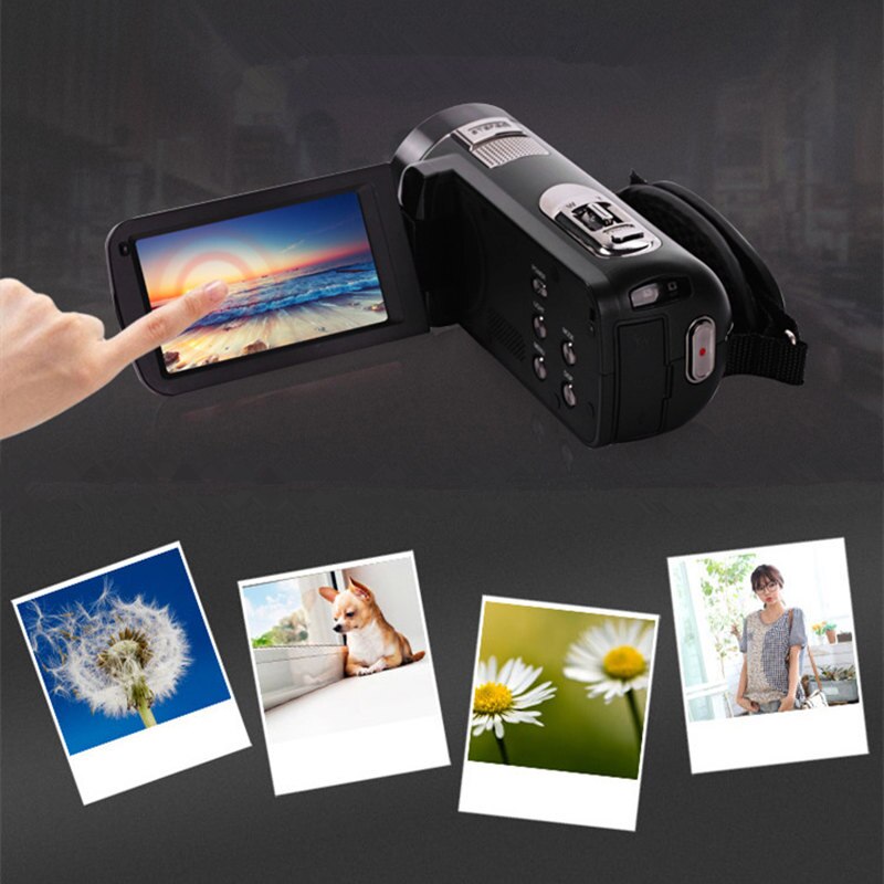 Caméra vidéo numérique Portable Full Hd 1080p, noir et or, Vision nocturne, avec caméscopes à distance, pour usage domestique et extérieur en voyage,