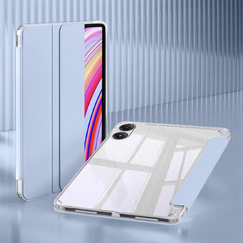 Fodral till redmi pad pro med pennhållare, genomskinlig akrylbaksida, hårt stativ, surfplatta, skal till xiaomi poco pad, kapasit 12.1 tum: 12.4 / Övrig