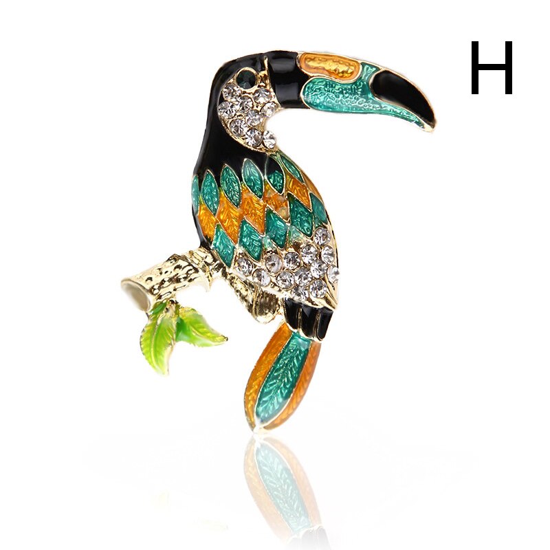 20 Stijlen Legering Dier Uil Strass Broche Vintage Shell Emaille Pins En Broches Voor Vrouwen Mannen Kleding Sjaal Sieraden: H1