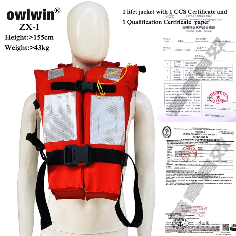 Owlwin redningsvest skibsinspektion ccs til skibstype redningsvest redningsvest kystredningshold: Zx-i