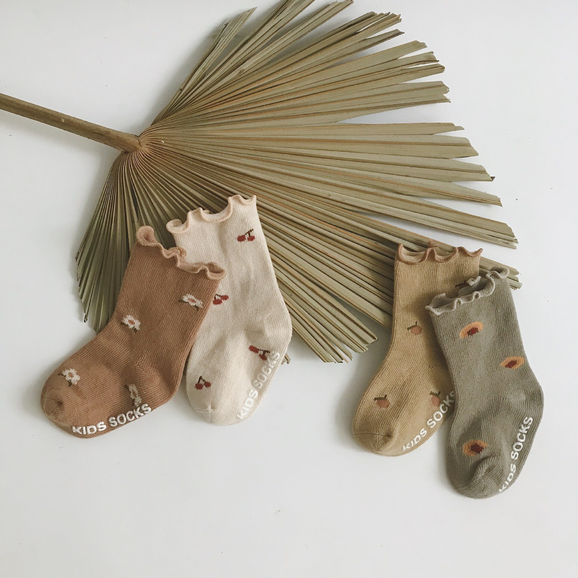 0-3 Jaar Peuters Meisjes Stroken Sokken Zachte Katoenen Baby Enkelsok Bloem Patroon Kinderen Sokken Anti Slip Baby vloer Sok: XS 0-6M