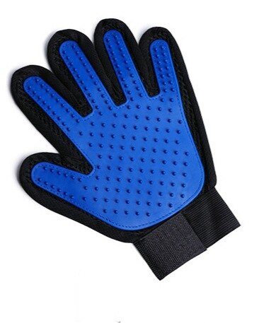 Chien Toilettage Gants En Silicone Chat Peigne Brosse Gants Animaux Bain Nettoyage Rejet Produits Capillaires Peigne: left hand / blue