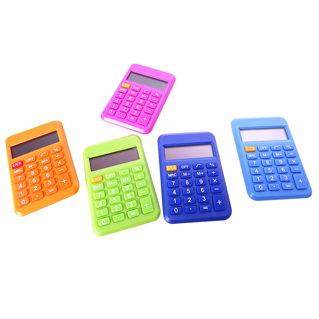 Noyokere student mini elektronischer taschenrechner candy farbe berechnung bürobedarf 9*6mm größe zufällige farbe