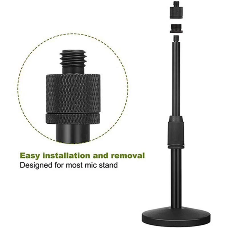 -12- teiliges mikrofon-gewindeadapter-set  to 5/8 mikrofonstativadapter  to 3/8 5/8 weibliche und 3/8 männliche schraubadapter