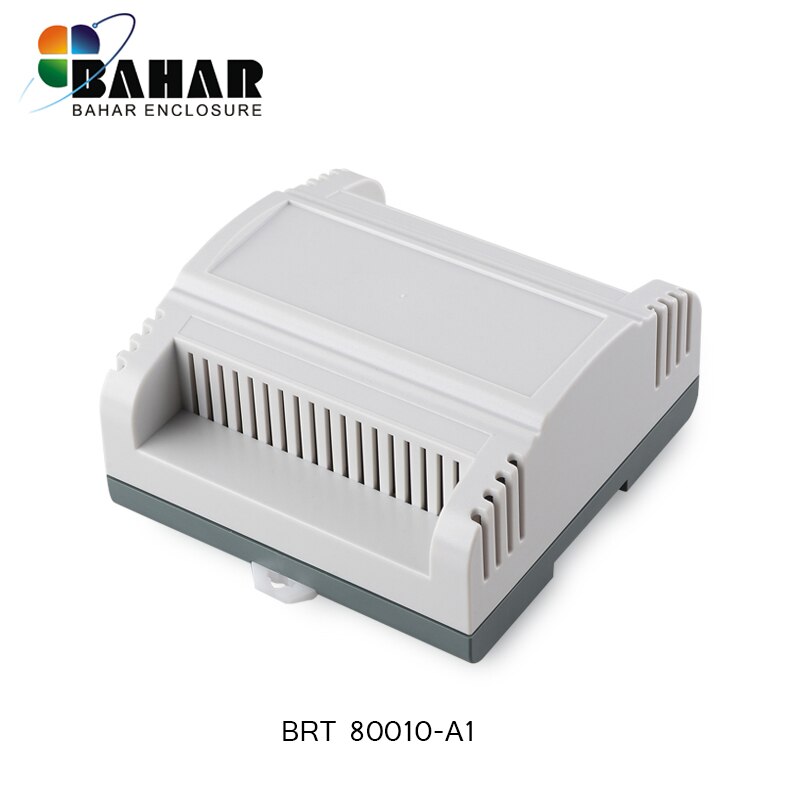 electronics din rail enclosures fire resistant din rail box for pcb housing diy PLC box BRT80010-A1 108*112*55.8mm