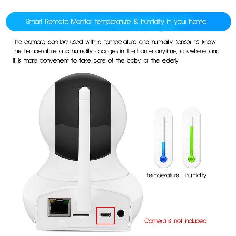 Temperature and Humidity sensor for OwlCat CCTV Video Surveillance Security IP Camera Micro USB interface