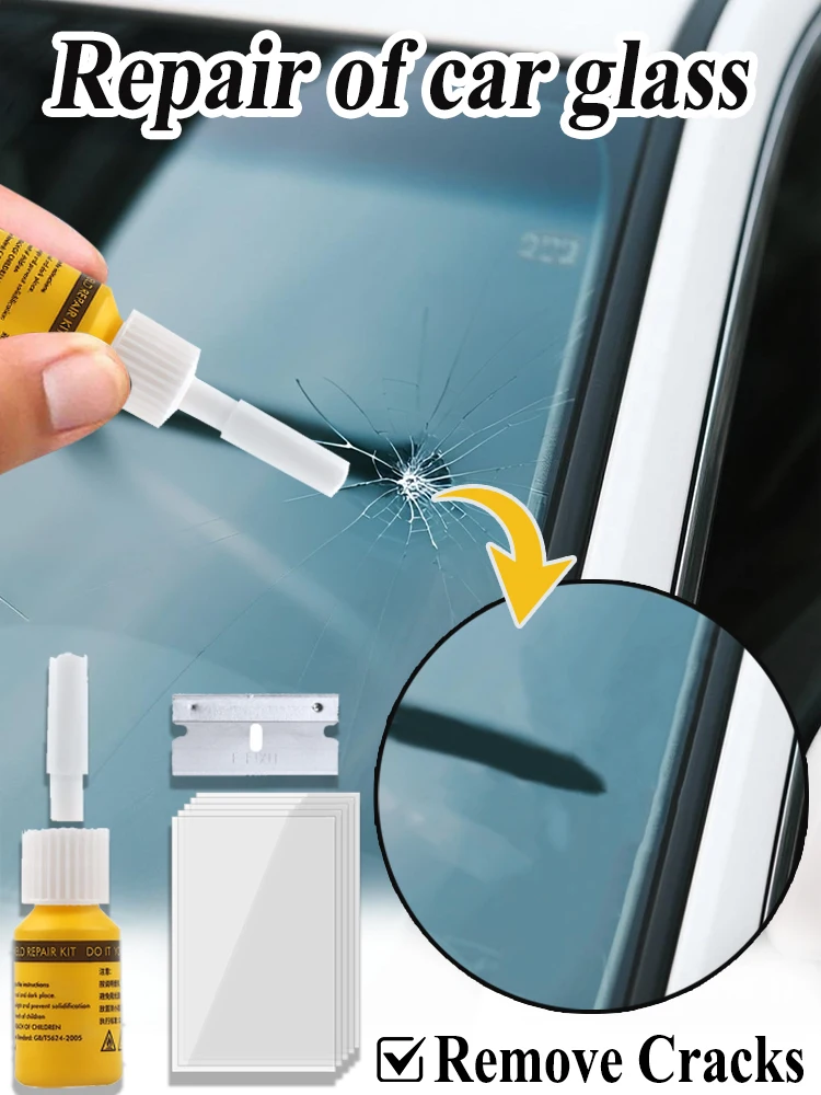 Car Glass Repair Window Cracks Gone Kit Remove Scratch Automobile Truck Motorcycles Broken Repair Windscreen Crack Recovery Set
