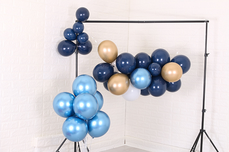 100PCS 12 Inch 3.2 Gram Ster Blauwe Inkt Blauwe ballonnen Mat zwart blauw Latex Ballon Verjaardagsfeestje Bruiloft Ballon wanddecoratie