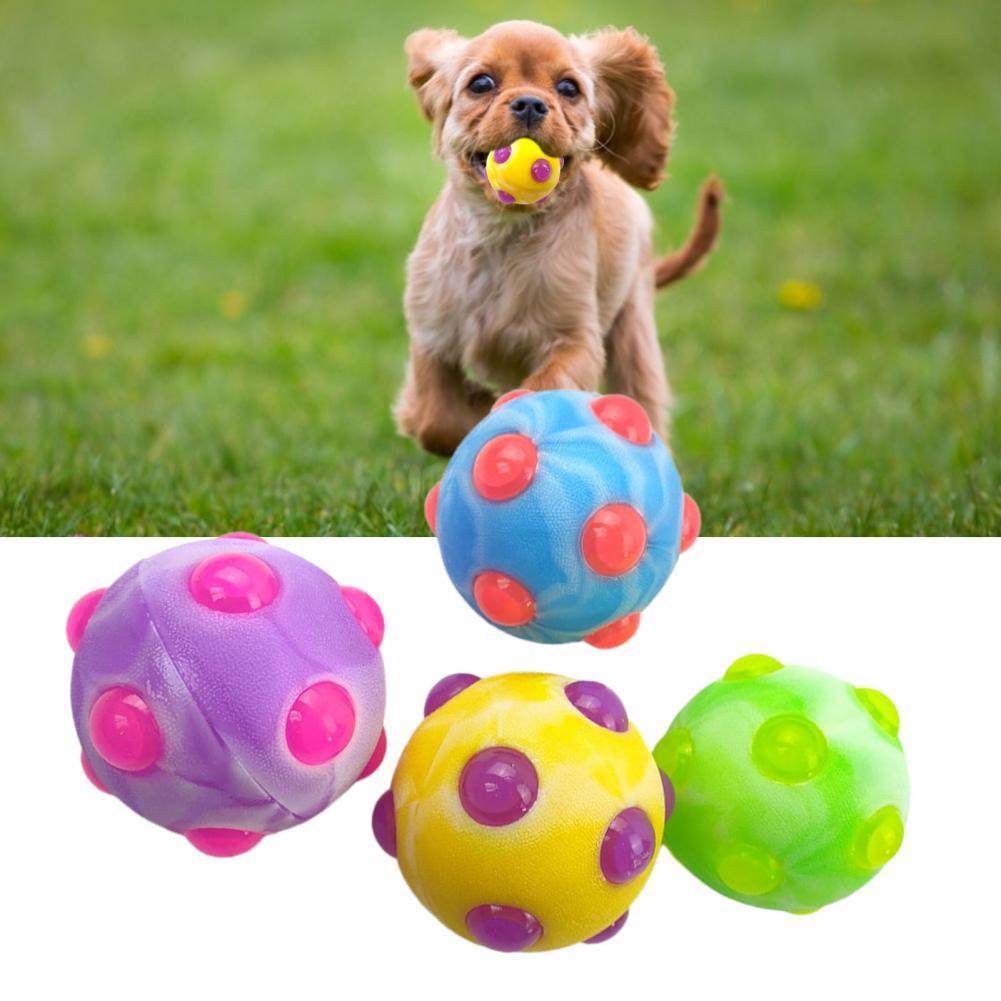 Dog Molar Ball Bite Resistance Safe TPR LED Dancing Ball Toys for Dog