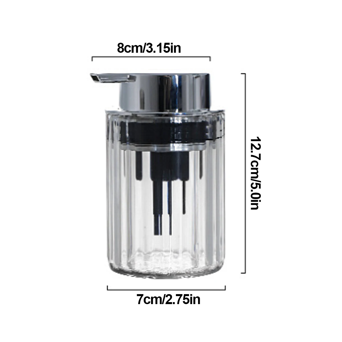 Hender skummende såpedispenser til dårlig flytende såpe mousse flaske påfyllbar kjøkken trykk-type oppvaskmiddelbeholder