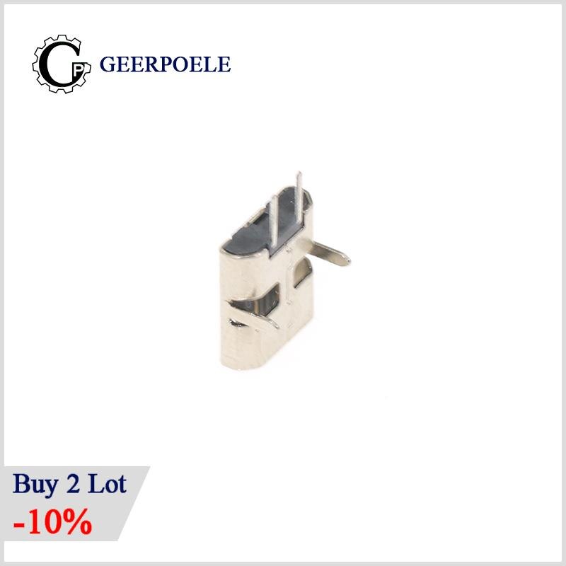 20 pcs/lot USB 90 degree DIP 2 Pin USB Connectors Plastic Shell Micro USB Connector Jack Tail Plug Mini Sockect Terminals